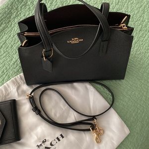 COACH Charlie 28 Black/Gold 29529 Carryall AND Wallet